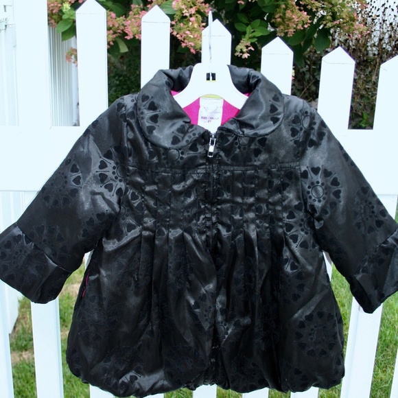 girls black bubble coat